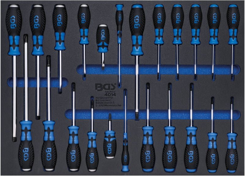Werkstattwageneinlage 3/3: Schraubendreher-Satz 23-tlg.