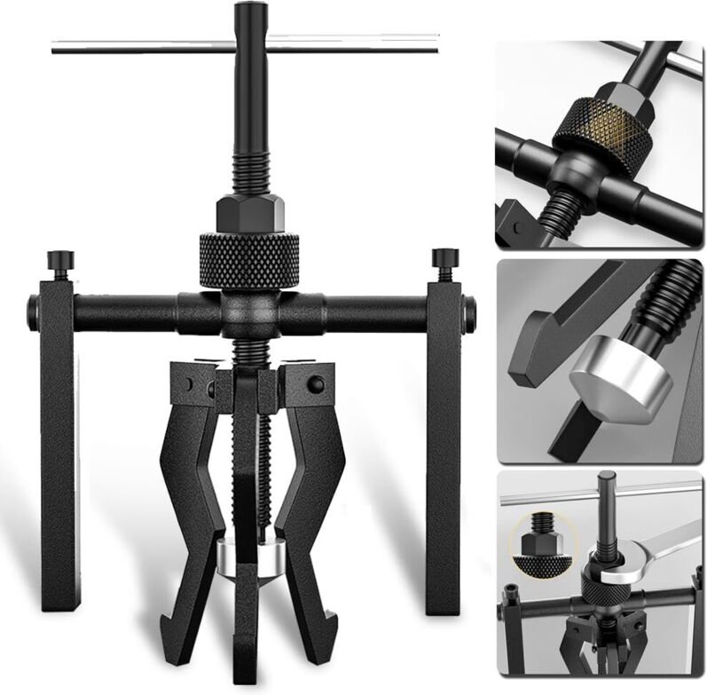 3-Backen-Lagerabzieher, Chrom-Vanadium-Stahl-Innenlagerabzieher, 1,5–6 cm, 1-Tonnen-Zahnradabzieher, Innenradabzieher, L...