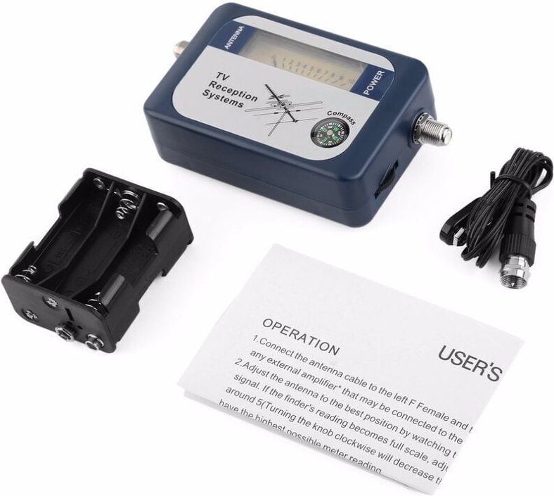 KZQ Signal Finder - Digitales Signal Satelliten-TV-Antenne Terrestrische TV-Antenne mit Kompass-TV-Empfangssystemen