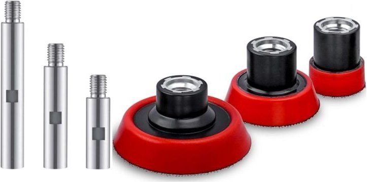 6-teiliges M14-Gewinde-Winkelschleifer-Verlängerungspleuel-Legierungs-Verlängerungswellen-Set Zubehör für Rotationspolie...