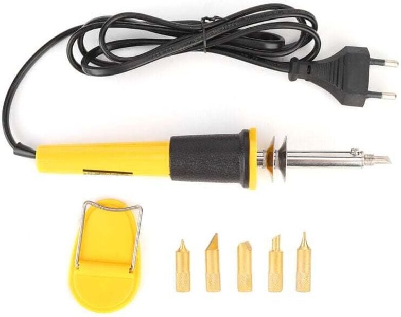 Brennkolben-Set, Lötkolben, 220 V, 40 W, Brennkolben für Leder- und Holzschnitzereien auf dünnen Platten, EU-Stecker