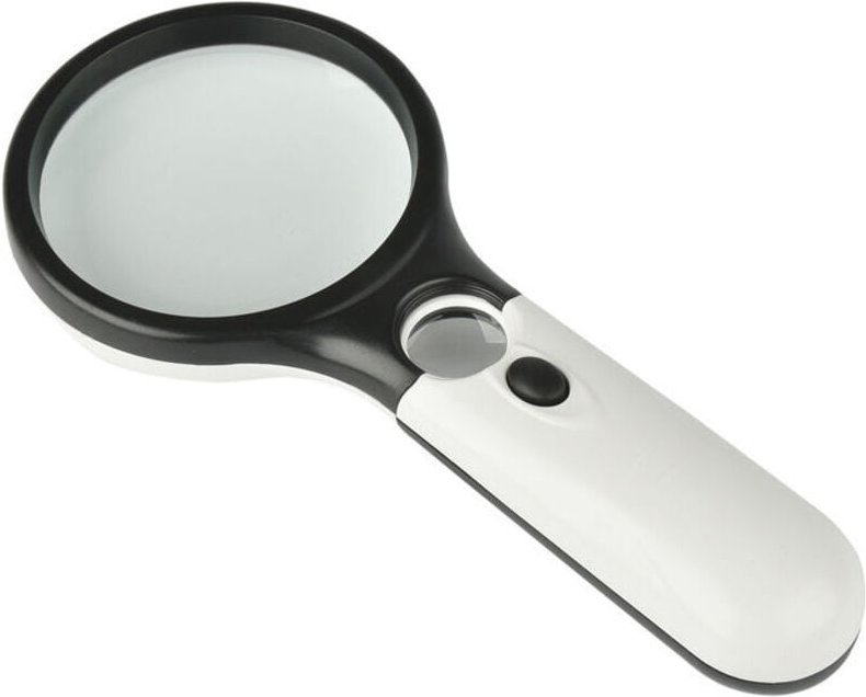 KZQ Loupe éclairante, loupe poche mini microscope de poche loupe UV détecteur de monnaie bijoutier loupe avec la lumière...