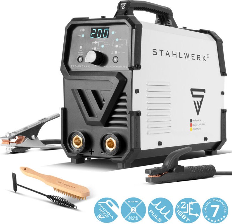 Inverterschweißgerät ARC 200 Puls Pro Einzelgerät mit Zubehör 10-200 A