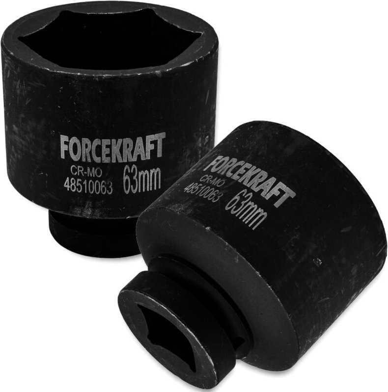 FORCEKRAFT 1" 63 mm Tiefschlag-Stecknuss 6-kant
