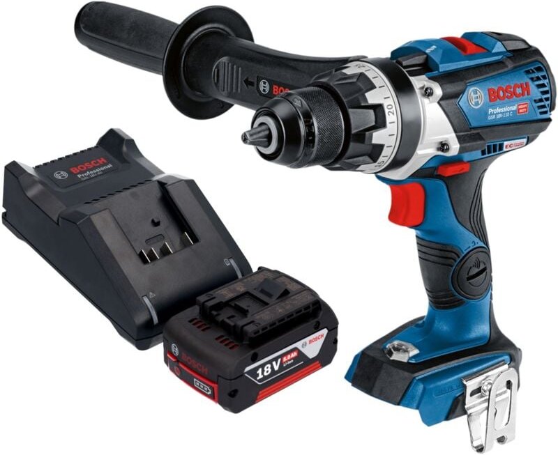Bosch GSR 18V-110 C Professional Akku Bohrschrauber 18 V 110 Nm Brushless + 1x Akku 5,0 Ah + Ladegerät