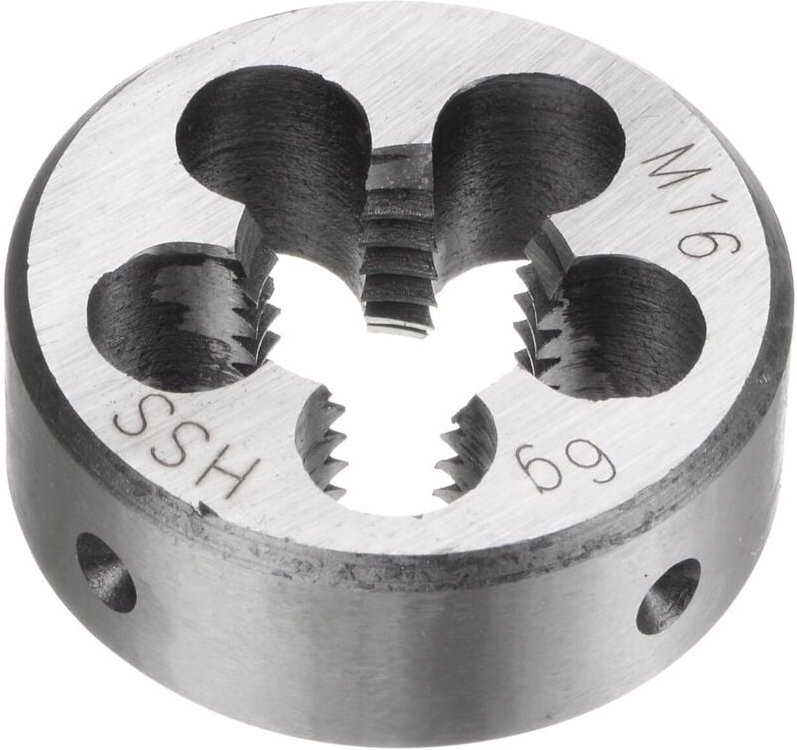 Rundgewindeschneider, metrisches Gewinde M16 x 2 (rechts), Gewindeschneider-Reparaturwerkzeug aus Hochgeschwindigkeitsst...