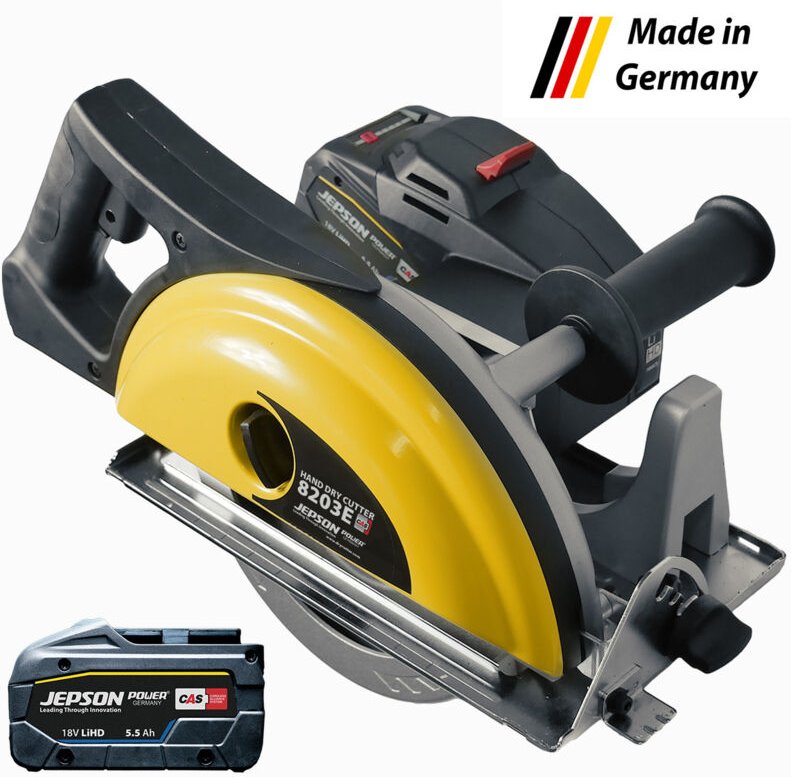 Akku-Metallhandkreissäge hdc 8203E, 2x 5,5 Ah Li-HD und Ladegerät im Koffer - Jepson