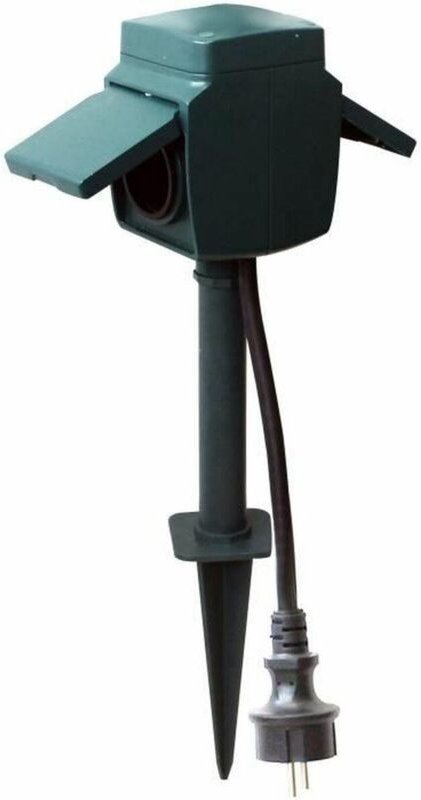 Chacon 9960 Gartensteckdose grün 2 Steckdosen 16A