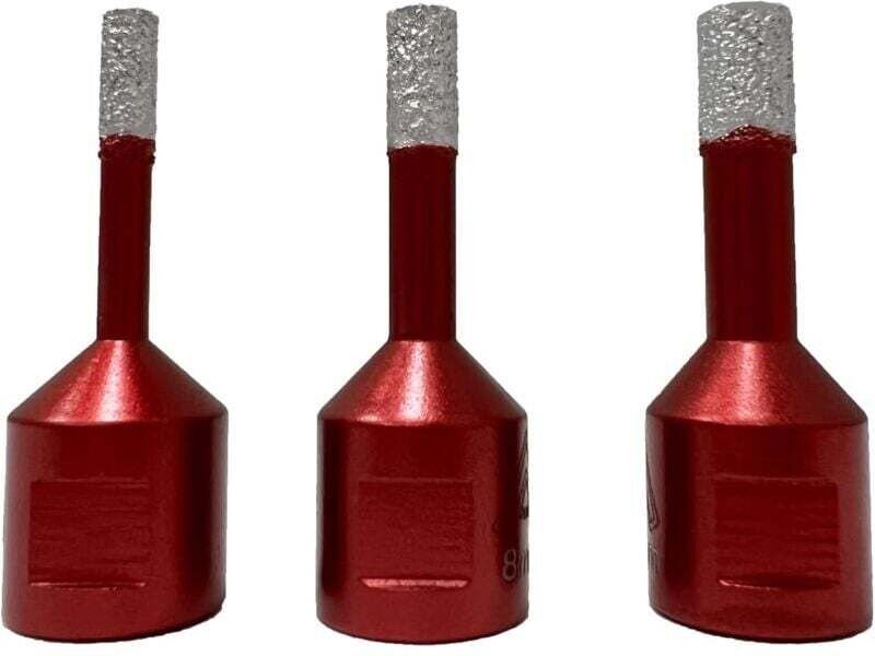 3-teiliges Diamantbohrer-Set (6 mm/8 mm/10 mm), vakuumgeschweißt, mit M14-Gewinde zum Trockenbohren in Porzellan, Fliese...