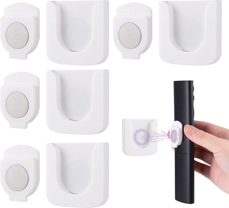 4-teiliger magnetischer Fernbedienungshalter, Wandhalterung für Fernbedienungen, magnetischer Fernbedienungsorganizer, m...