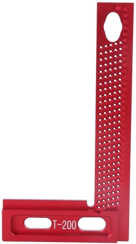 Positionierungswinkel, perforiertes Lineal, 90-Grad-Aluminiumlegierung, Holzbearbeitung, rechtwinkliges Lineal, Präzisio...