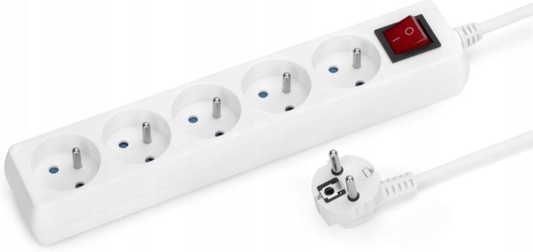 Montis Verlängerungsleiste 3 m 5 Steckdosen weiß 20IP 16A 230V