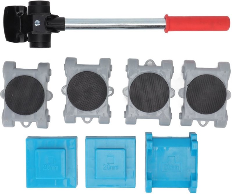 Möbeltransportrollen, 8-teilig, 360 Grad leichtgängiges Rollengleitset, Hebevorrichtung für den Transport schwerer Güter