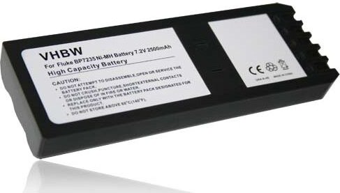 Vhbw - Akku kompatibel mit Fluke Impulse 6000D, Impulse 7000DP Messgerät (2500mAh, 7,2V, NiMH)