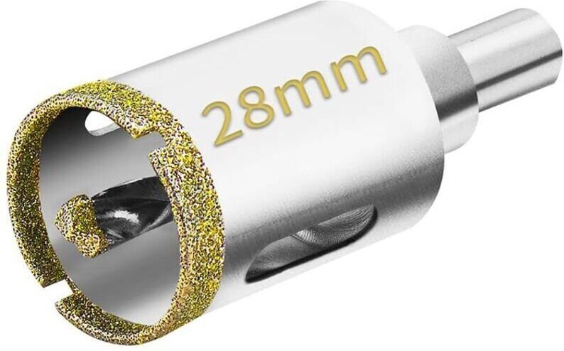 28-mm-Diamant-Lochsäge mit Führungsbohrer – Ideal für Fliesen, Glas, Keramik, Marmor und Granit