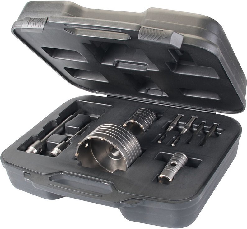 Hartmetall Kernbohrer Satz 9-tlg 30-50-110mm