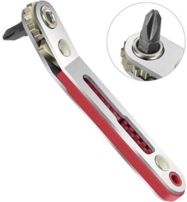 Mini-Ratschenschlüssel, Schlitzschraubendreher, Kreuzschlitz-Sechskantschraubendreher, bidirektionale Ratsche, Schlitzsc...