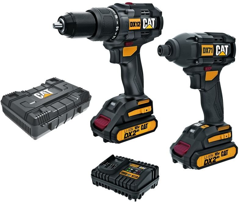 CAT - DX12 schlagbohrersatz + DX71 schlagschrauber mit akku erpillar DX12K