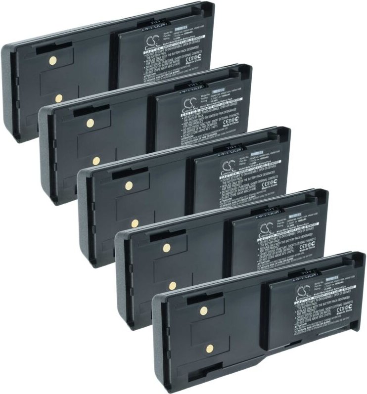 vhbw 5x Akku Ersatz für Motorola HNN8148C, HNN8148, HNN8148A, HNN8148B für Funkgerät, Walkie Talkie (1800 mAh, 7,5 V, Ni...