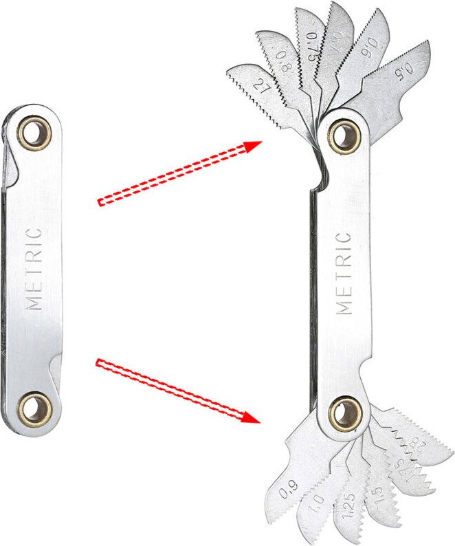 32 STÜCKE HSS-Gewindebohrersatz Metrischer Schraubenschlüssel M3-M12 Handgewindeschneidwerkzeug