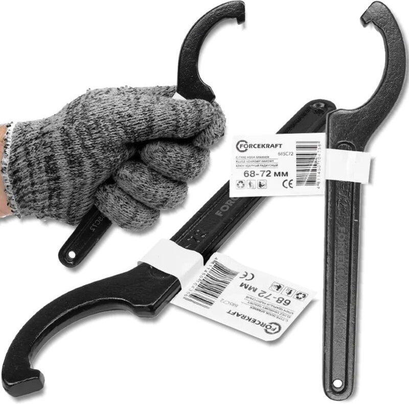 FORCEKRAFT Radialer Schlaghakenschlüssel 68-72 mm Cr-Mo