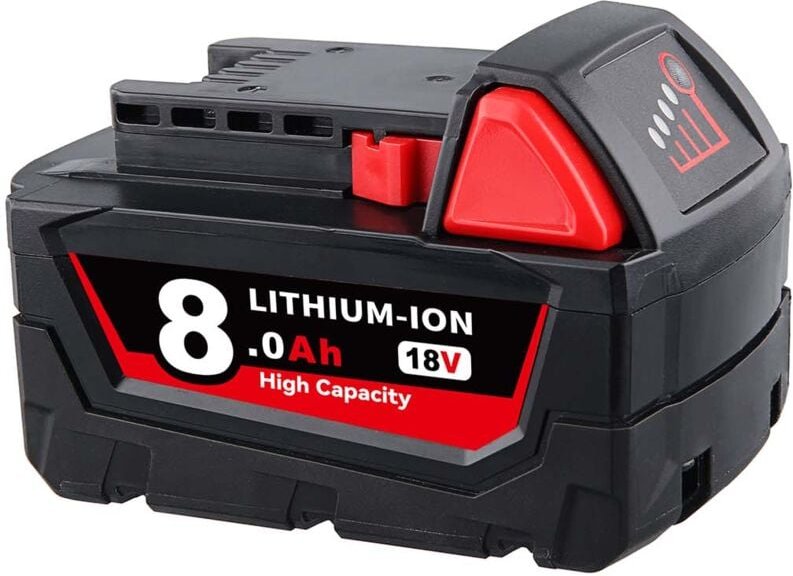 Pdstation - 18V 8,0 Ah Für Milwaukee M18 Ersatz Batterie 48-11-1860 48-11-1890 M18B6 Batterie
