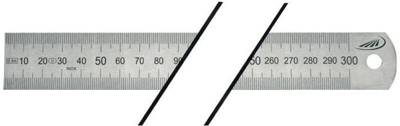 Thumbnail - Helios Preisser - Stahlmaßstab Länge 300 mm rostfreier Stahl biegsam Teilung a = mm/mm