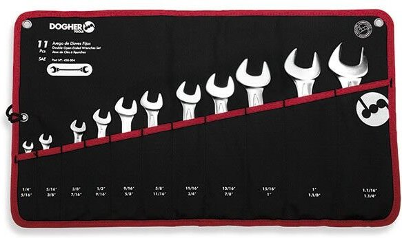 Tasche mit 11 offenen Doppelschlüsseln, sae Dogher 450-004