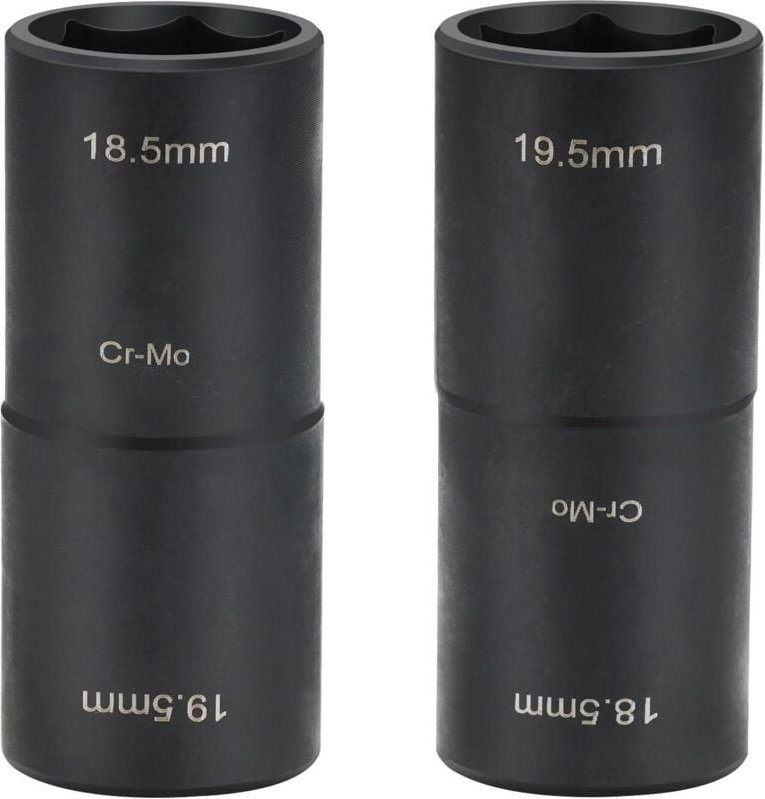 Schlagschrauber – 18,5 mm – 19,5 mm Stecknüsse – 1/2 Zoll Steckschlüsselsatz – Doppelkopf – Radmutternschlüssel – Reifen...