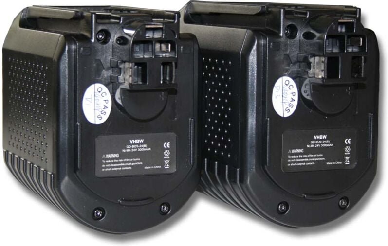 vhbw 2x Akku kompatibel mit Würth ABH 20-SLE, ABH 20 Werkzeug (3000 mAh, NiMH, 24 V)