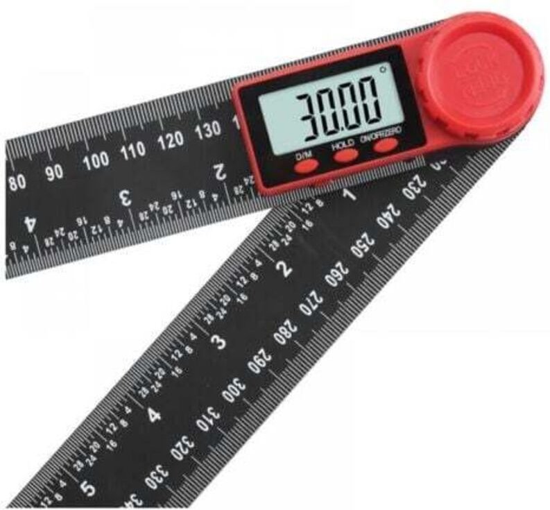 300 mm Digitaler Winkelmesser, 2-in-1 Digitaler Winkelmesser mit LCD-Anzeige und Sperrfunktion für Holzbearbeitung, Haus...