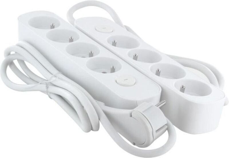 Chacon Multiprise Ökologisch Weiß 4 Steckdosen 3500 W