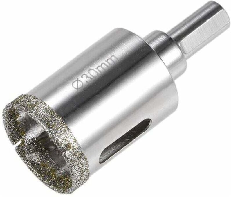 Lablanc - Diamant-Glas-Lochsägenbohrer mit Mittelpositionierungsbohrer für Glas, Keramik, Porzellan, Fliesen, 30 mm