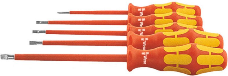 Wera Elektriker-Schraubendreher-Satz, vollisoliert, mit Kraftform-Heft, 8-teilig