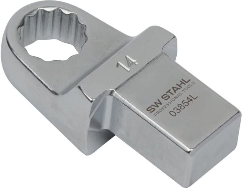 SW-Stahl 03854L Einsteck-Ringschlüssel 14 mm I Einsteckvierkant 14 x 18 mm I Einsteckringschlüssel SW 14mm