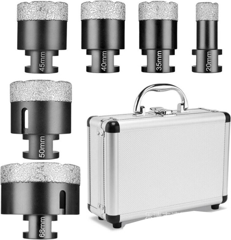 M14 Diamant-Fliesenbohrer, 20–68 mm Bohrer für Porzellanfliesen, Granit, Marmor (6 Stück/Box) - Rosvola