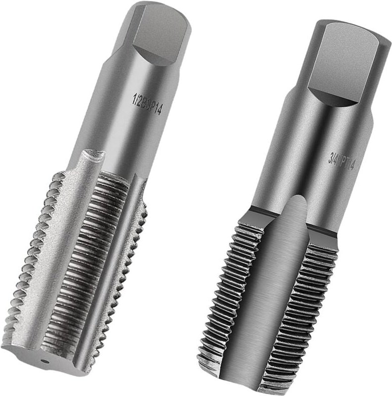 Gewindebohrer-Set, 2 Stück, mit 1/2 Zoll Gewindebohrern und 3/4 Zoll Innengewinde – ideal für die Reparatur von Rohrgewi...