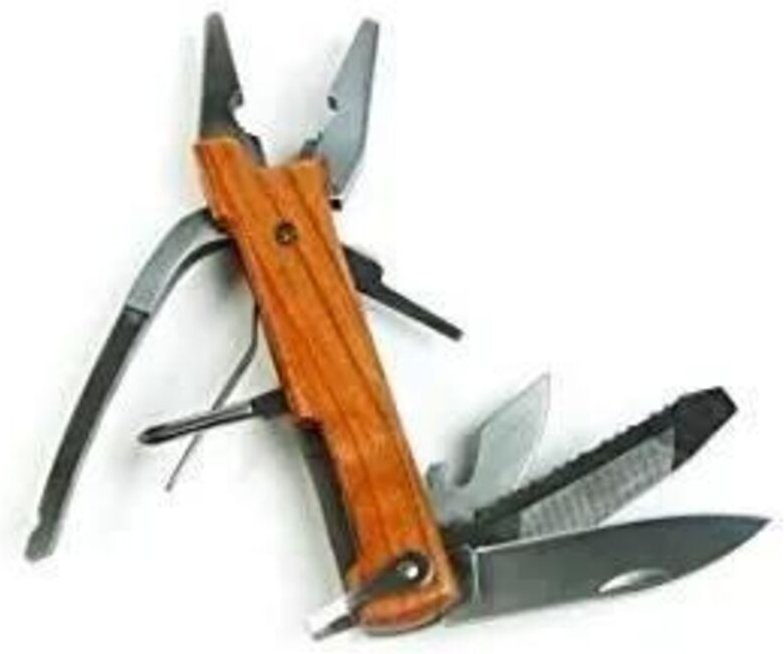 Kikkerland Multifunktionswerkzeug Holz 7 Funktionen Kompakt