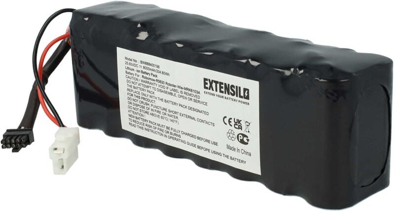 Thumbnail - Extensilo - Akku kompatibel mit Wolf Garten Loopo, RS612, RS622, RS635 Rasenmäher (8000mAh, 25,6V, Li-Ion)