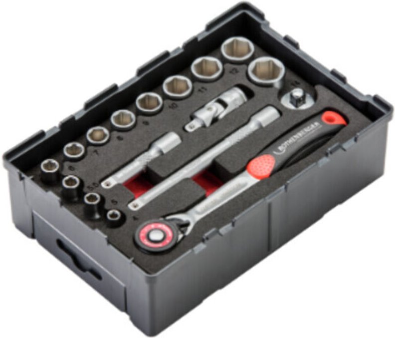 Rothenberger 17-tlg. 6-Kant-Steckschlüssel-Set 1/4"