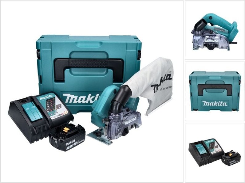 Dcc 500 RF1J Akku Diamantschneider 18 v 125 mm Brushless + 1x Akku 3,0 Ah + Ladegerät + Makpac - Makita