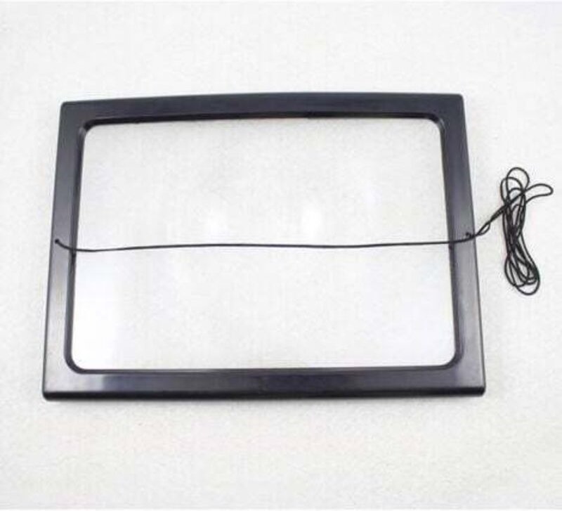 A4 Vollseiten-Leselupe mit 4 LED-Lampen, 3-fache Vergrößerung