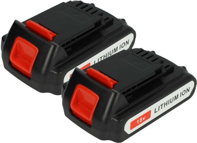 Vhbw - 2x Akku Ersatz für Black & Decker BL4018, BL3020 für Werkzeug (1500 mAh, Li-Ion, 18 v)