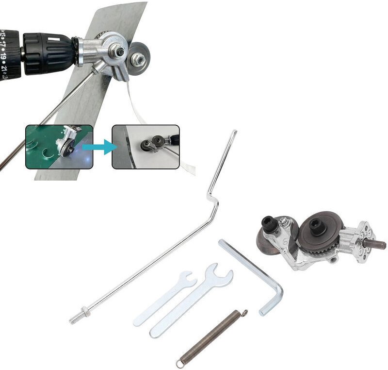 Blechknibbelgerät, elektrischer Bohrplattenschneider, Blechknibbelgerät-Bohraufsatz mit Adapter, einfach zu bedienen