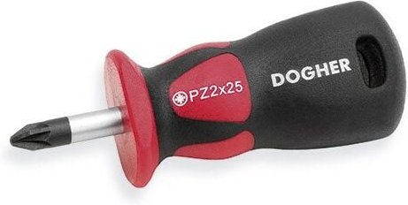 Profi CrMo Schraubendreher, extra kurz, PZ1x25 mm Dogher 337-PZ1-025