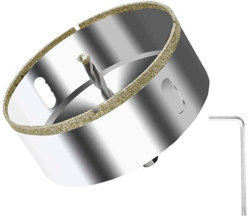 100-mm-Diamant-Lochsäge mit Zentrierführung, Diamant-Kernbohrer für Glas, Fliesen, Keramik, Marmor, Granit, Lochsäge
