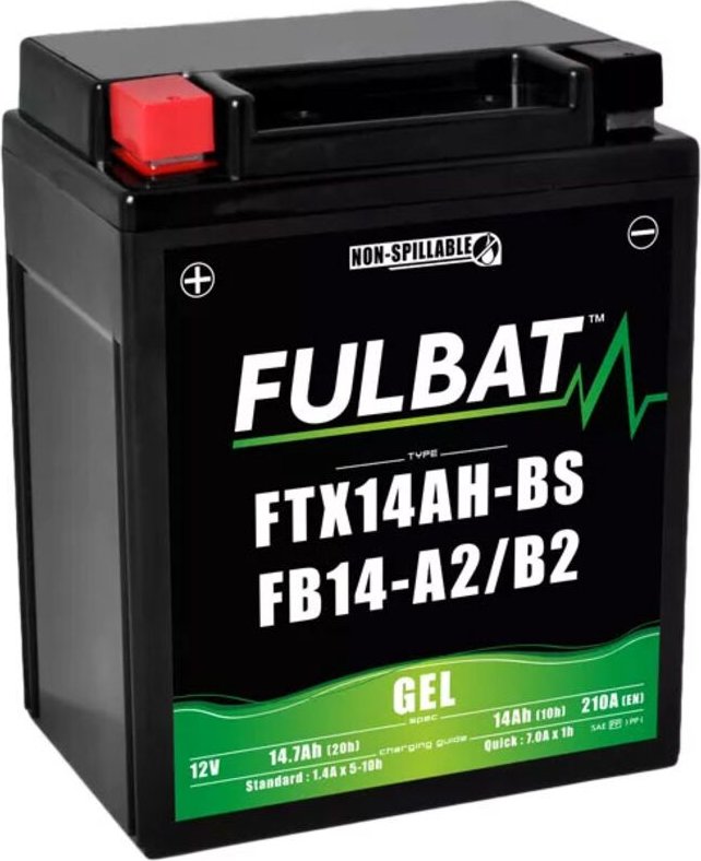 Motorradbatterie YTX14AH-BS versiegelt 12V / 12Ah