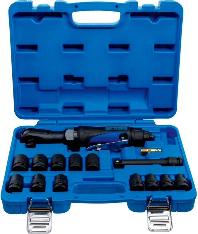 BGS 70192 Druckluft-Ratschenschrauber-Satz, 12,5 m m (1/2"), 102 Nm, 14-tlg.