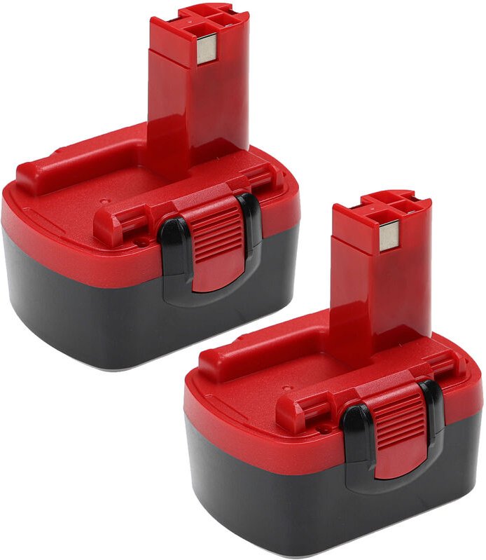 vhbw 2x Akku kompatibel mit Bosch 3660CK, 3660K, 3670, AHS 41, 52314, 4 VE, 4 V-i, 53514, CSD 14 Werkzeug (2000 mAh, NiM...