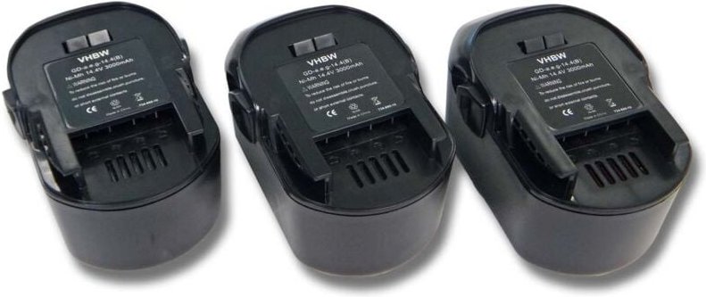Vhbw - 3x Akku Ersatz für Würth 0700980420, 0700980425 für Werkzeug (3000 mAh, NiMH, 14,4 v)